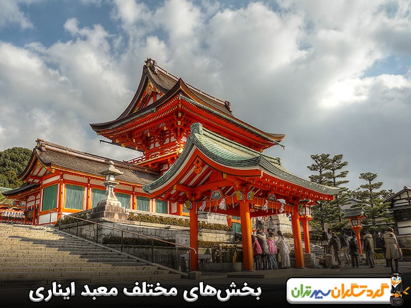 بخش‌های مختلف معبد ایناری در کیوتو ژاپن
